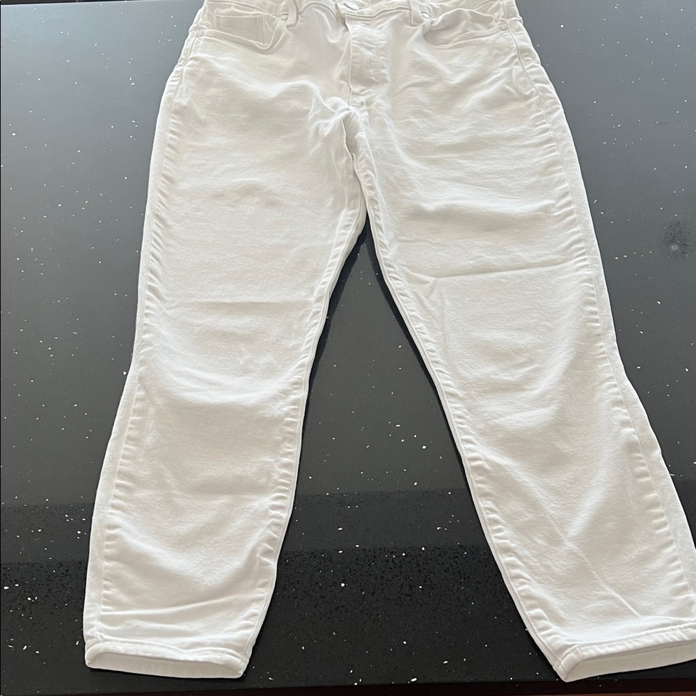 PAIGE Hoxton Crop White Jeans
